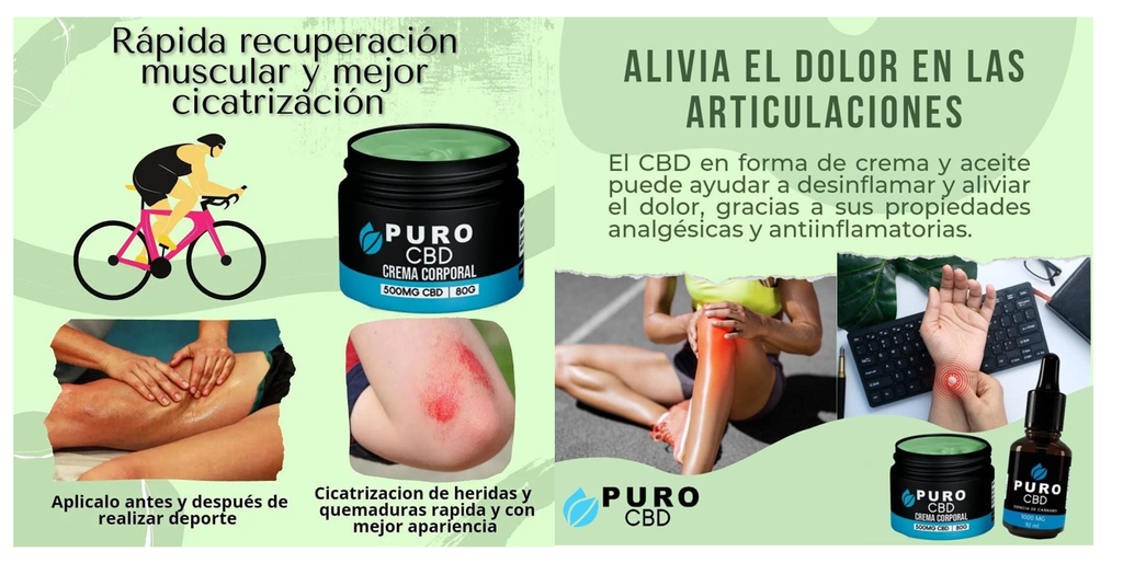 Crema para el dolor con CBD